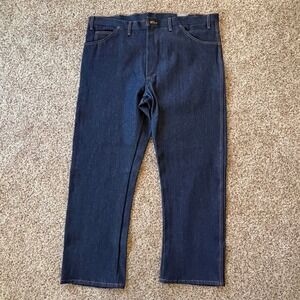 Dickies Mens Work Jeans Regular Fit 44x30 Dark Blue Indigo Denim 100% Cotton NWT